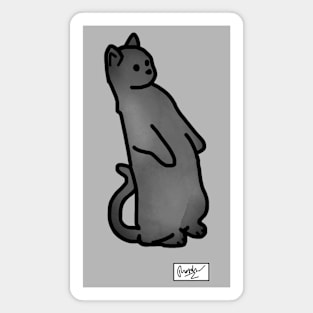 Standing Cat Doodle Magnet